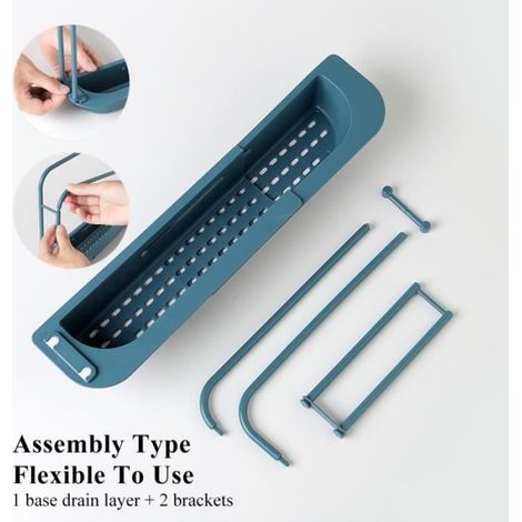Support D Évier - Organisateur D Évier En Acier Inoxydable - Pour Égouttoir Vaisselle Et Rangement Sous Évier - 1 Pièce (1/4)