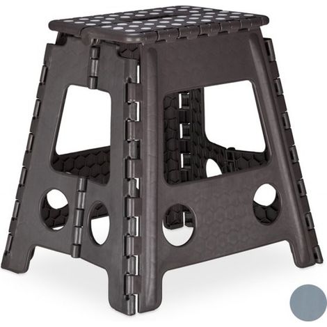Escabeau pliant - jusqu'à 150 kg - gris foncé - Escabeau pliant - jusqu'à 150 kg - gris foncé (1/5)