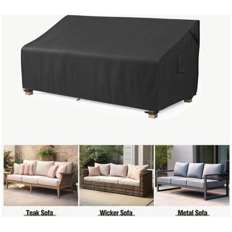 Housse de Banc de Jardin Extérieur, Housse de Protection pour Canapé 2 Places Imperméable, Coupe-Vent, Anti-UV, 210D Oxford Housse de Siège de Banc de Patio (134x66x89/63cm ) (1/5)