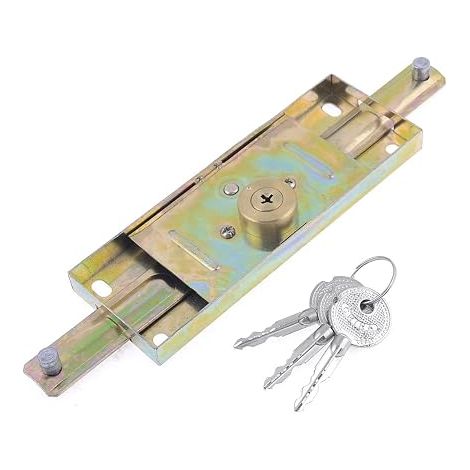 Serrure pour Volet Roulant Porte Garage Entrepôt Magasin or 23 cm de long (1/3)