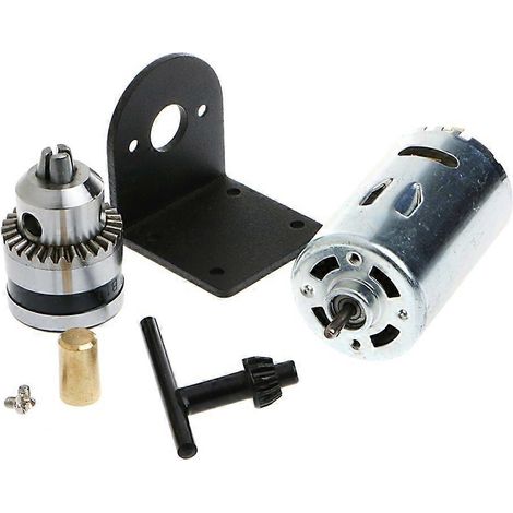 Neue Handbohrmaschine, Selbstbau-Drehbank, 555-Motor, 1/8"-Bohrfutter + 12-36V-Montagehalterung (1/5)