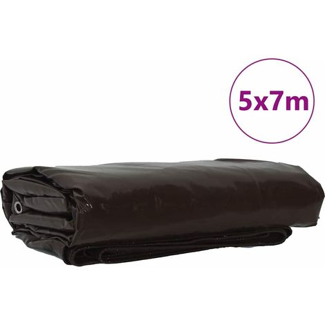Maison Exclusive - Telo 650g / m² Marrone 5 x 7 m Tela con rivestimento in PVC