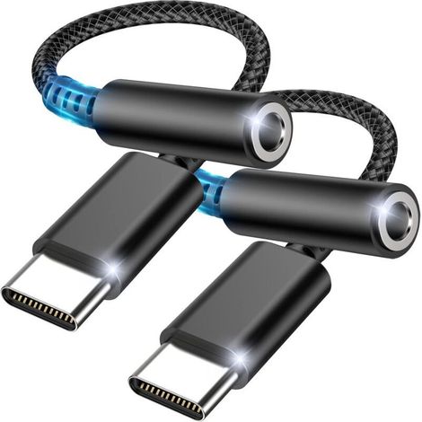 Adaptateur casque USB-C vers jack 3,5 mm avec DAC intégré – Compatible tous smartphones Android et tablettes, qualité audio haute fidélité (1/5)