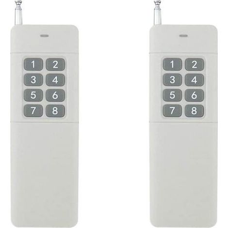 3000 m Longue portée Haute Puissance 4 6 8 12CH RF Télécommande Émetteur 433 MHz Télécommande Universelle Smart Remote Control pour éclairage Télécommande Protection Housse Télécommande 2PCS (1/4)