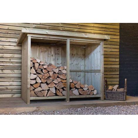 Billington Log Store Small - Timber - L96 x W160.6 x H123 cm