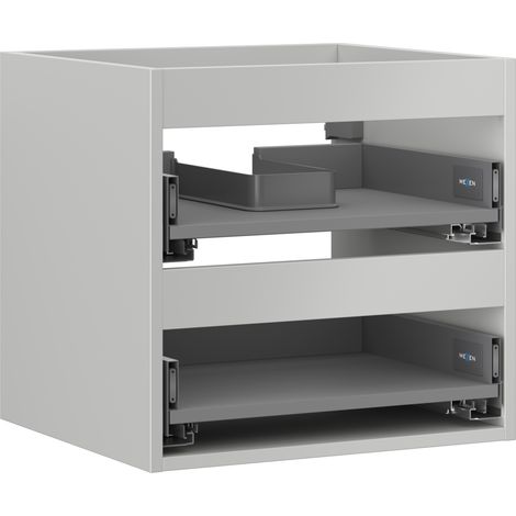 Mexen Box-A corpo del mobile sottolavabo 50 cm, 2 cassetti, grigio opaco - 91AX0-0500-470-2-62 (1/5)