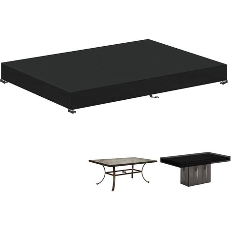 Housse de table de jardin rectangulaire 200x100x15cm, imperméable et anti-UV (1/5)