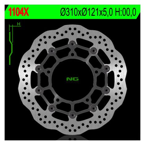 Disco de freno delantero Suzuki ondulado de 310 mm para GSXR1300 '08-18