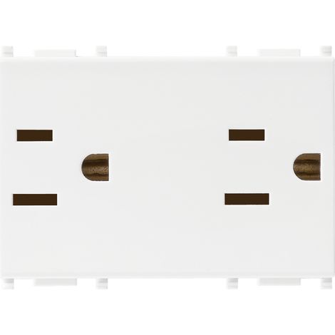 VIMAR - 14246 Deux prises 2P+T 15A USA+SASO blanches