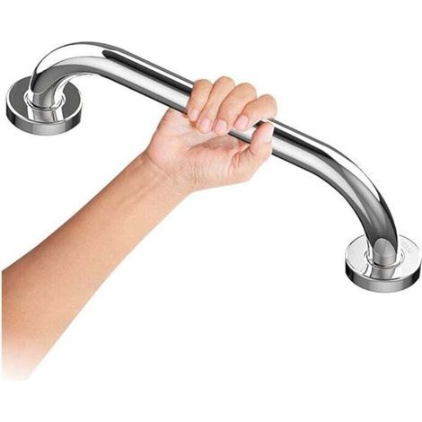 KLVGTIFS PU - 25cm-Barre d'appui WC Barre d'appui Inoxydable Chromé de Pour Salle de Bain, Poignée de Douche, Poignée de Bain, Barres d'appui Pour Salle de Bain