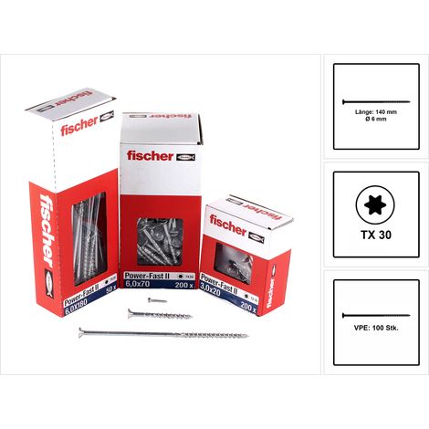 Fischer PowerFast II 6,0x140 SK TX TG blvz 100