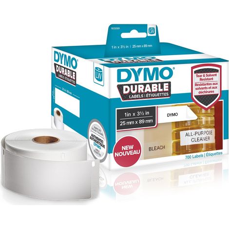 DYMO LW - LW Durable Labels - 25 x 89 mm - 1933081 Blanc Imprimante d'étiquette adhésive