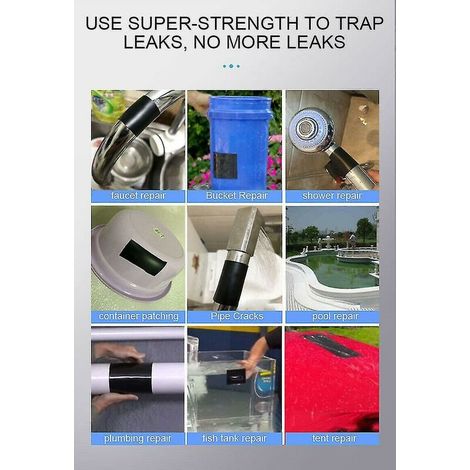 Wasserdichtes Klebeband 200 mm x 100 mm – Gummi für auslaufsichere Abdichtungen – Druckbeständig bis 5 bar – Temperaturbereich -60 °C bis 260 °C (1/5)