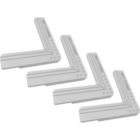 Lot de 4 protections d'angle pour portes et fenêtres, sécurité bébé, en silicone découpable, grises. (1/5)
