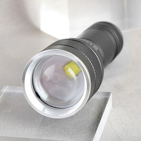 ampe Torche Led Rechargeable,2 Pices 2000l Lampe De Poche Led Ultra Puissante Militaire En Aluminium, 4 Modes D'clairage & Zoomable Pour Enfant Ca (1/3)