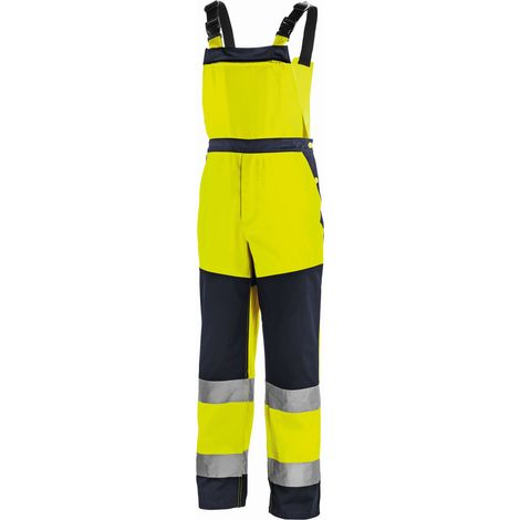 Warnschutz-Latzhose BUFFALO leuchtgelb/navy Größe 106 (1/4)