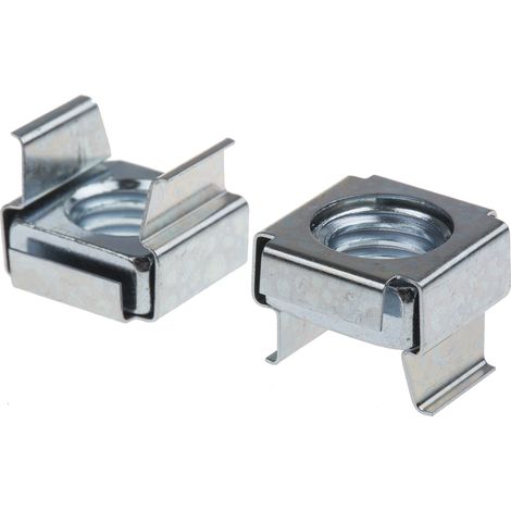 Écrou-cage, Acier, M10, Découpe panneau 12.8 x 12.8mm ( Prix pour Sachet de 50 ) (1/2)