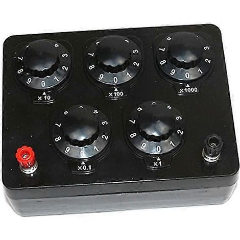 Boîte de résistances noires à résistance variable décennale 0-9999,9 ohms - Matériel d'expérimentation en physique et en électricité WHBYV (1/4)