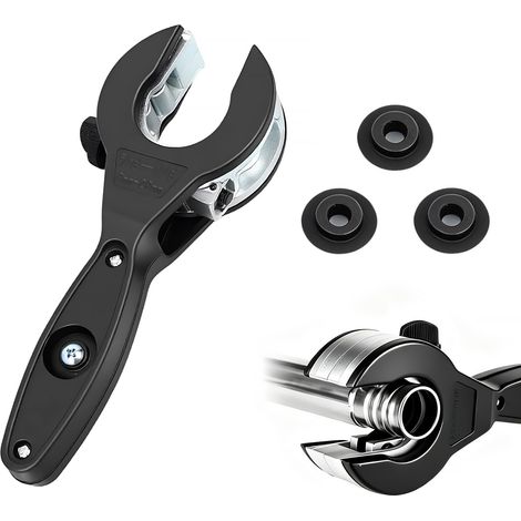 Copper Tube Cutter 8-29 mm, Ratchet Tube Cutter with 3 Spare Cutting Wheels, Multilayer Tube Cutter with Ratchet Mechanism for Stainless Steel, Copper, PVC, Aluminium (1/5)