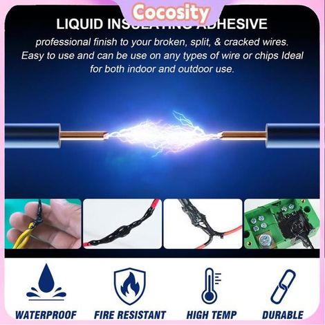 Cocosity Scellant électronique Colle isolante liquide étanche de 30 ml, mastic électronique haute température, super deco linge (1/5)