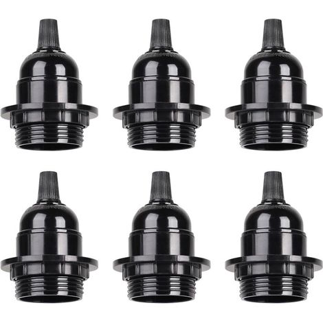 Bardusch - 6 x Douille Ampoule E27 a Visser (250V 4A) Douilles Lampe en Bakélite avec Pince de Câble (1/5)