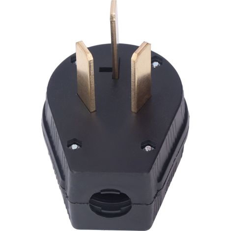 Connecteur mâle industriel droit à 3 broches, contacts en laiton, norme américaine, 50 A, 125 V/250 V (1/5)