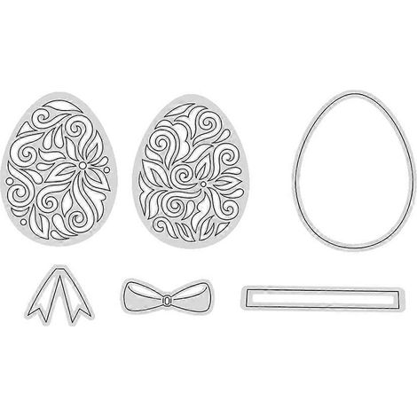 Mikrogravur-Osterei-Metallstanzformen Schablone Scrapbooking DIY Album Stempel