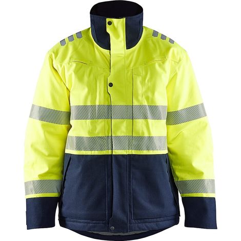 Veste de travail hiver retardant flamme 4517 - Jaune fluo/Marine XL
