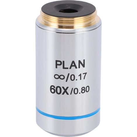 Lentille D'objectif 60X Plan Achromatique Haute Résolution pour Usage Biologique, Verre Optique avec Conception Standard de 20.2mm (1/5)