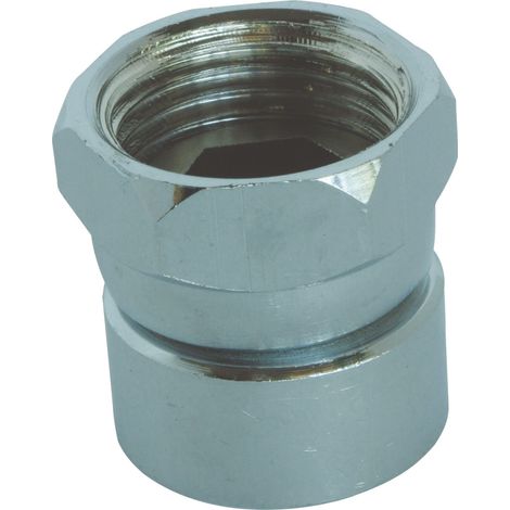Raccord chromé F20/27 - ecrou 15/21 (1/4)