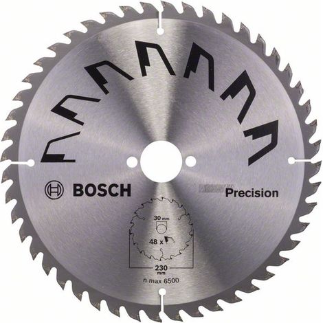 Bosch 1x Lame de Scie Circulaire Precison (pour Bois, O 230 x 2.5/1.5 x 30 mm, 48 Dents, ATB, Accessoire Scie Circulaire) (1/2)