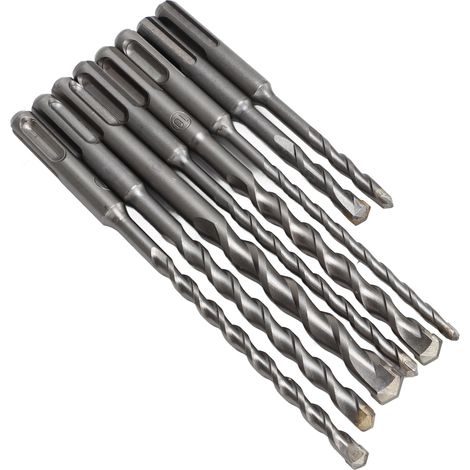 8 Forets Béton Carbure 2 Goujures, Set Perçage Maçonnerie, Outillage Professionnel pour Parpaing et Brique, Kit 8 Pièces (1/5)
