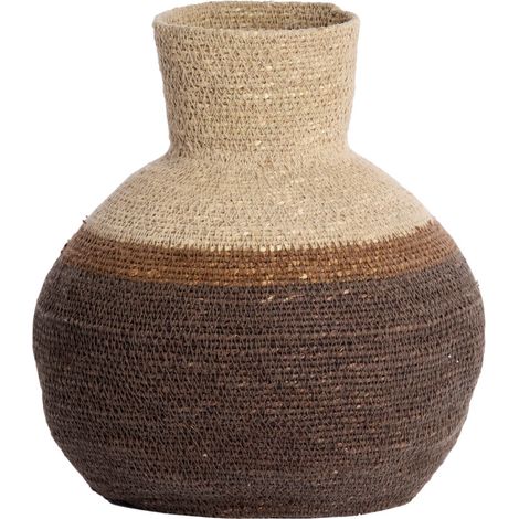 Light & Living Kleine Mand BISIRA Braun Natur – Ø23,5x27 cm