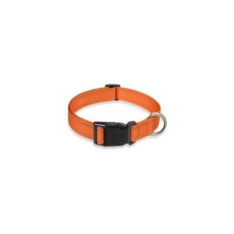 Sangle réfléchissante pour collier de chien, collier de sécurité réglable en nylon pour animal de compagnie, laisse pour animal de compagnie,jaune,L (1/4)
