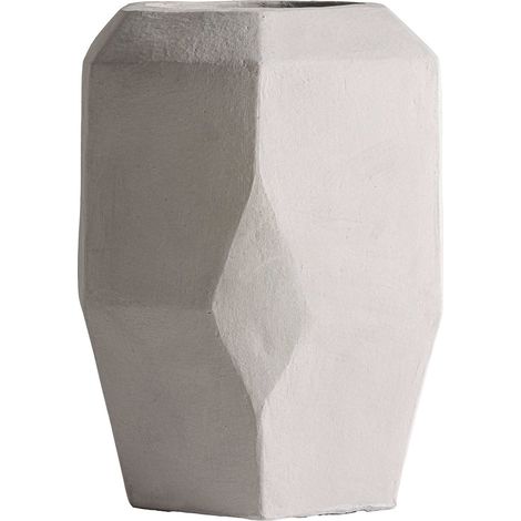 Jarre contemporaine en ciment gris finition mate élégante - Gris ciment mat contemporain (1/2)