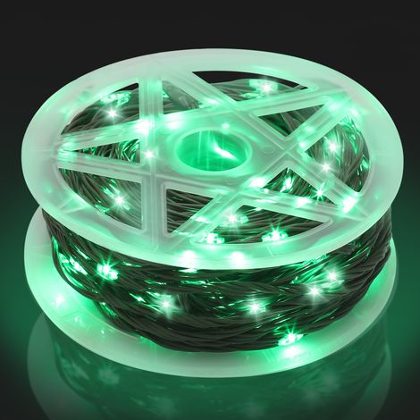 TolleTour LED Guirlande Lumineuse 20m 200 LED Fil de cuivre Éclairage vert Lumières colorées Lumières LED avec prise 10 modes Décoration extérieure et intérieure Étanche pour le jardin, les fêtes, Noë (1/5)