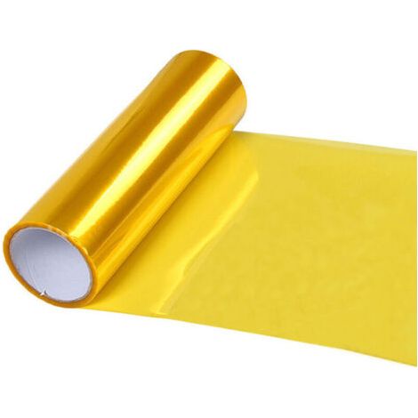 Pair 30cm x 200cm éclairage voiture Film vinyle teinté jaune pour phare feu arrière feu antibrouillard cache de protection autocollant couleur changeante de lumière voiture (1/3)