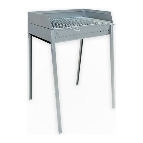 Lisa Stromboli 60x40 barbecue au charbon de bois portable en acier inoxydable - Con kit paratia + griglia (1/4)