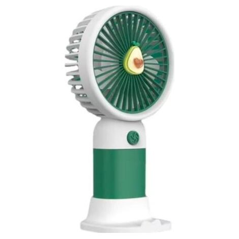 Mini ventilateur portable mignon, portable et rechargeable par USB, léger, conception à 5 lames, refroidissement à 3 vitesses, compact, style fruit amusant, (1/4)