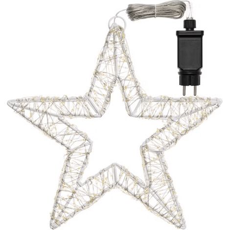 Stella Bianca 3D , microled bianco caldo e freddo, uso interno -Ø 35 cm (1/4)