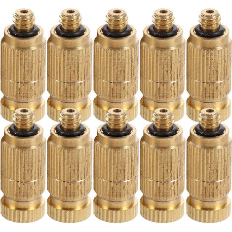 Garden Hose Spray Nozzle Misting Nozzle Atomizing Mister Nozzle Head For Agricultural Irrigation System Golden 10Pcs (1/5)
