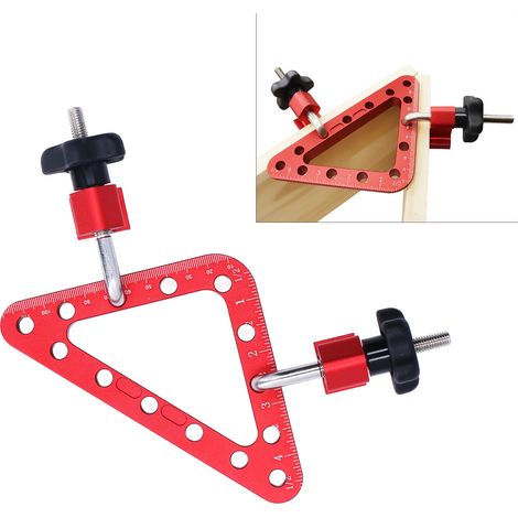 Positionierungslineal für 45/90-Grad-Aluminiumlegierungs-Holzbearbeitungsplatten, 120 mm, Befestigungsclip, Winkellineal für die Holzbearbeitung (1/5)