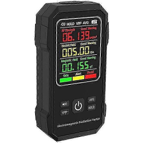 Voltmètre, détecteur de rayonnement 5G, testeur numérique portable avec écran LCD pour la maison, le bureau et la chasse aux fantômes en extérieur (1/5)
