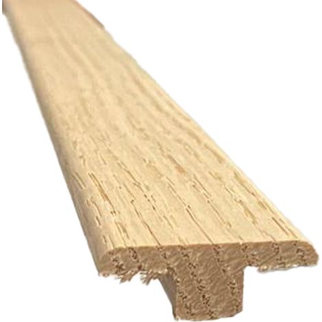 Barre de Seuil en Bois Chêne Massif Brut - 12x33x1200mm - Même Niveau