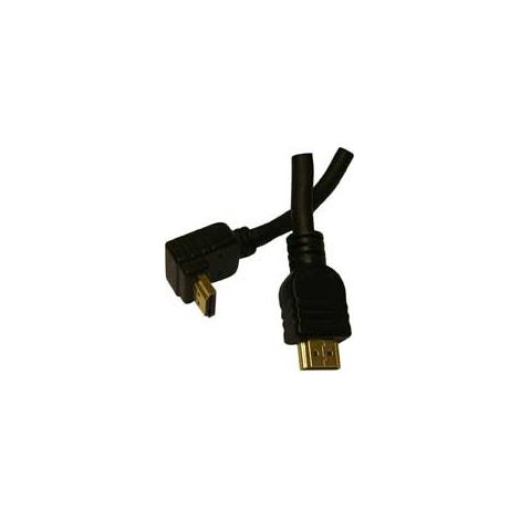 Cordon hdmi 2.0 avec 1 coude longueur 2m -male/coude male Itc 307886 (1/2)