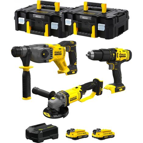 STANLEY FatMax Kit SVK300 (SFMCH900 + SFMCG400 + SFMCD711 + 2 x 2,0 Ah + Ladegerät + 2 x TSTAK II) (1/5)