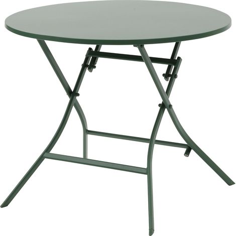 Table de jardin pliante ronde 4 places GREENSBORO (1/5)