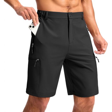 Wanderschuhe mit Taschen, schnelltrocknende, leichte Sommershorts, geeignet für Damen und Herren, Golf, Freizeit, Größe L (1/5)