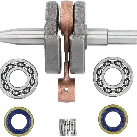 Crankshaft and connecting rod, shaft seals, bearings compatible with Husqvarna 61 66 266 268 272