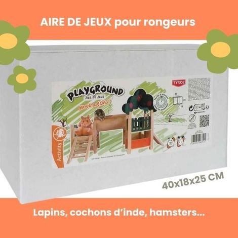 Rodent accessory - TYROL - Play area - 40 x 18 x 25 cm - 3 cm tunnel. hiding places. climbing. mouse (1/3)
